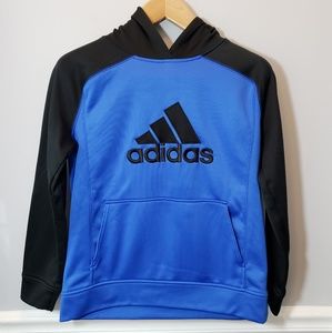 blue and black adidas hoodie